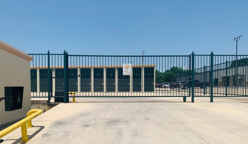 secure gated entry at a storage facility